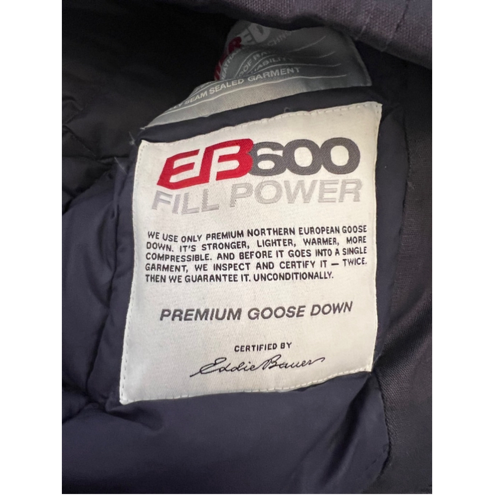 EDDIE BAUER Down Filled Purple Long Fit Zip Up Winter Jacket Coat XS - Picture 8 of 9